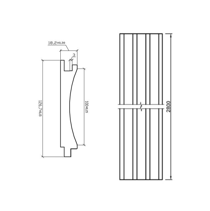 Стінові панелі LB-3821-В Унідекор (Кінець до стінової панелі) 734 - Білий шовк - Фото 2